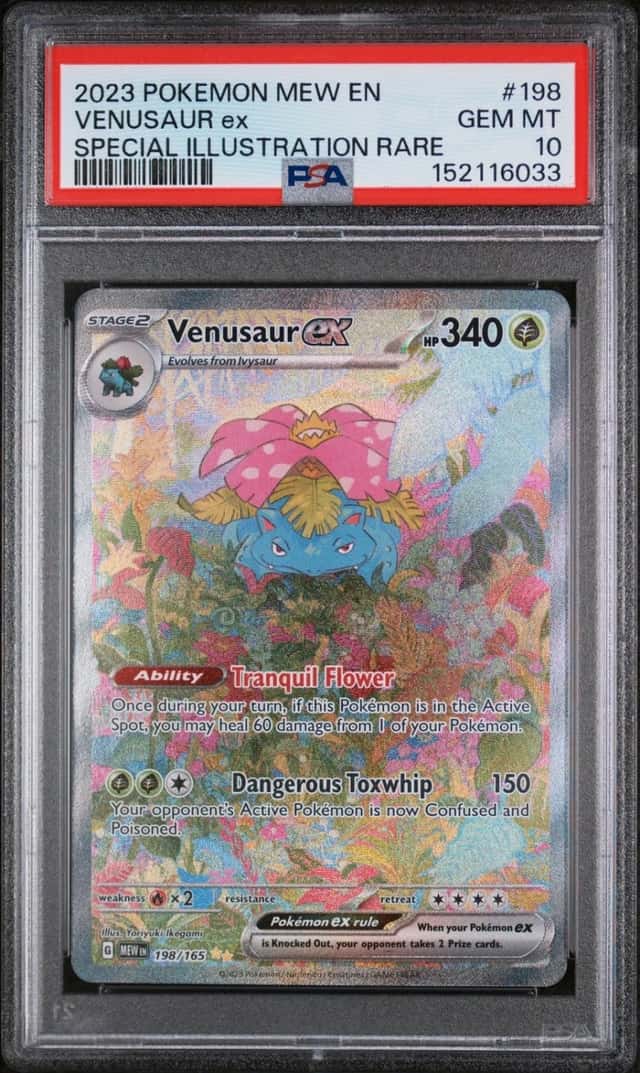 Pokemon Venusaur ex 151 198/165 Special Illustration Rare PSA 10 Gem Mint