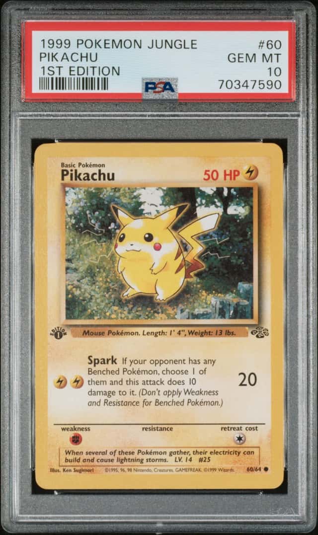 1999 Pokemon Jungle 1st Edition Pikachu #60/64 PSA 10 GEM MINT