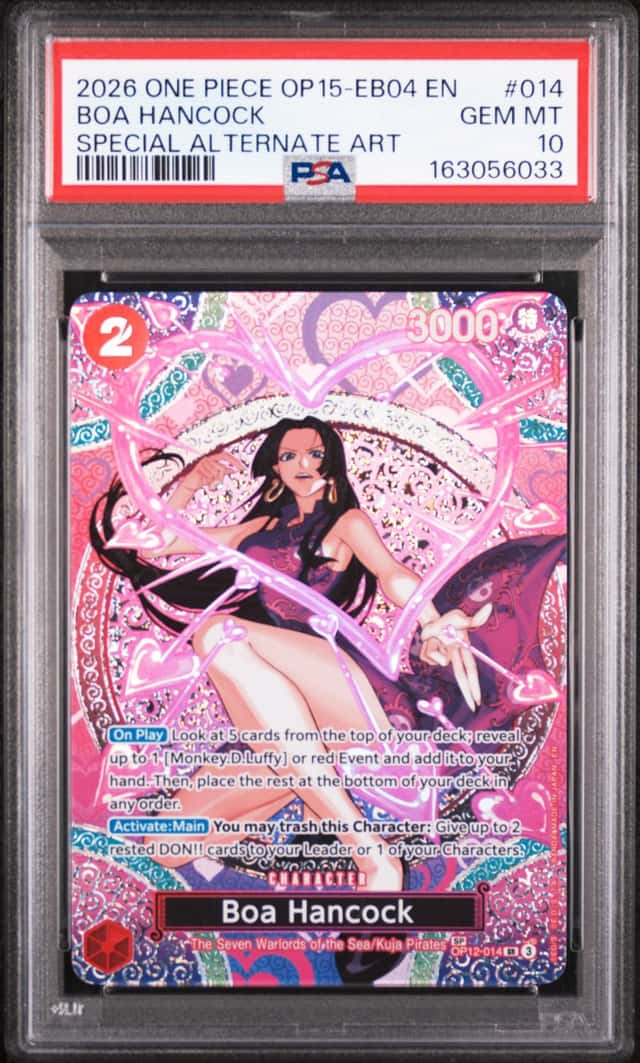 2026 ONE PIECE OP15-EB04-ADVENTURE ON KAMI'S ISLAND #014 BOA HANCOCK PSA 10