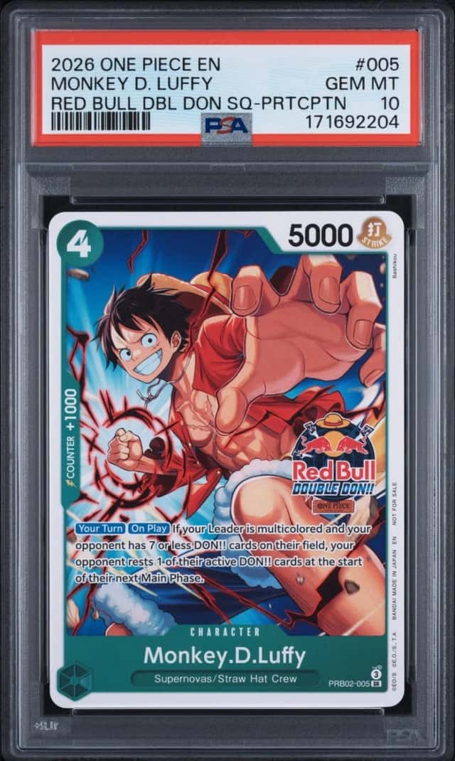 2026 ONE PIECE PROMOS STORE QUALIFIER-PARTICIPATION #005 MONKEY D. LUFFY PSA 10