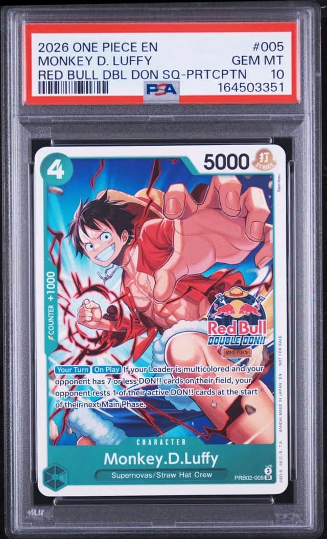 2026 ONE PIECE PROMOS STORE QUALIFIER-PARTICIPATION #005 MONKEY D. LUFFY PSA 10