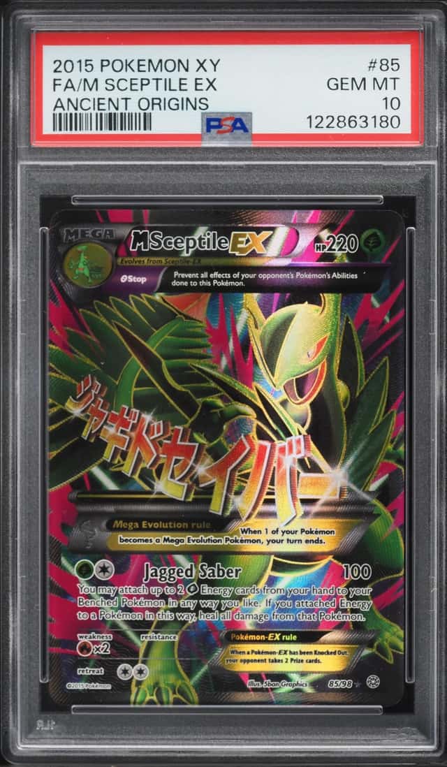 2015 Pokemon XY Ancient Origins Alt Art M Sceptile EX #85 PSA 10 GEM MINT