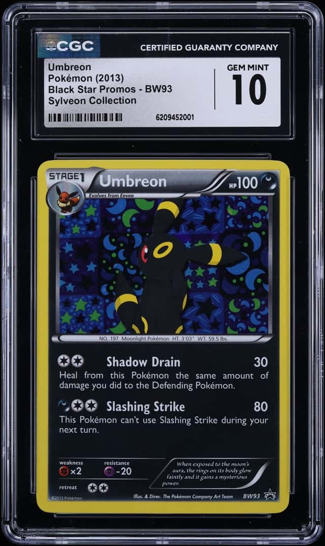 2013 Pokemon Black & White Promo Sylveon Collection Holo Umbreon #BW93 CGC 10 GEM MINT