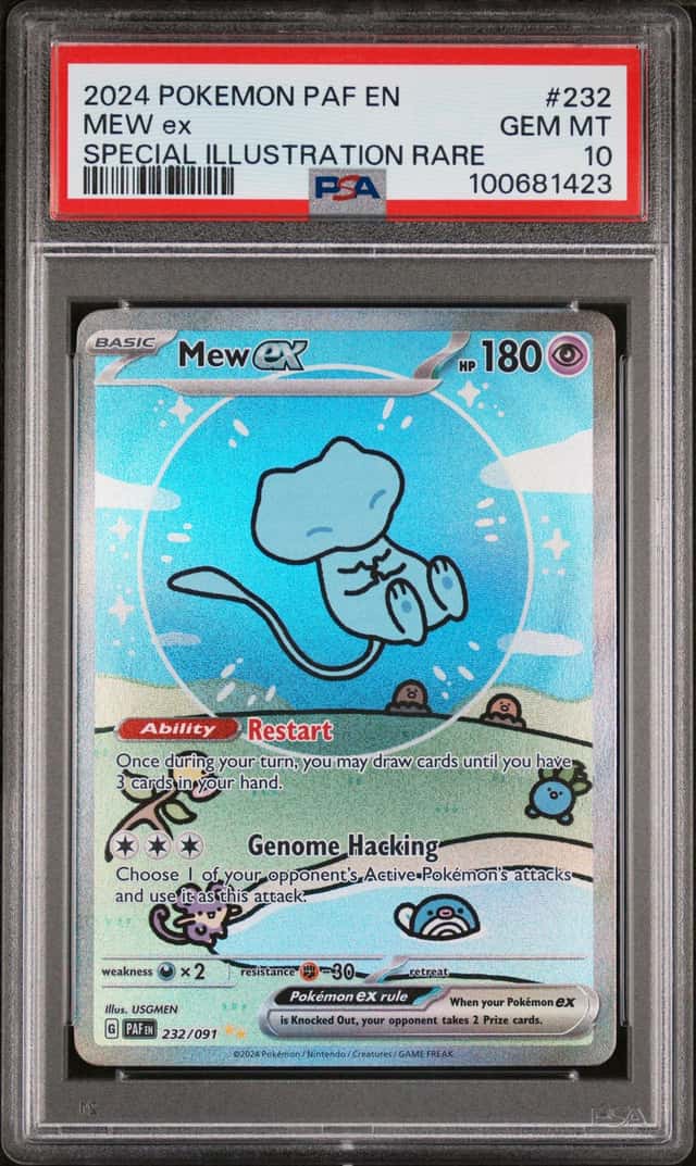 2024 Pokemon PAF En #232 Mew Ex Special Illustration Rare PSA 10 GEM MINT