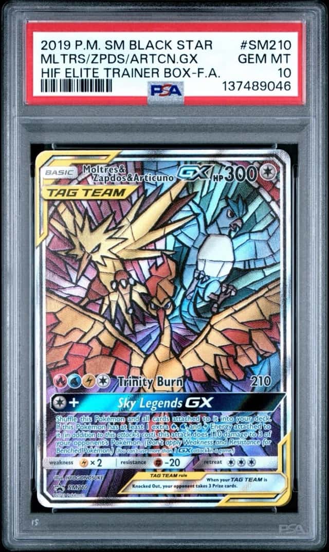 Mltrs/Zpds/Artcn.Gx 2019 Pokemon Sm Black Star Promo #SM210 PSA 10