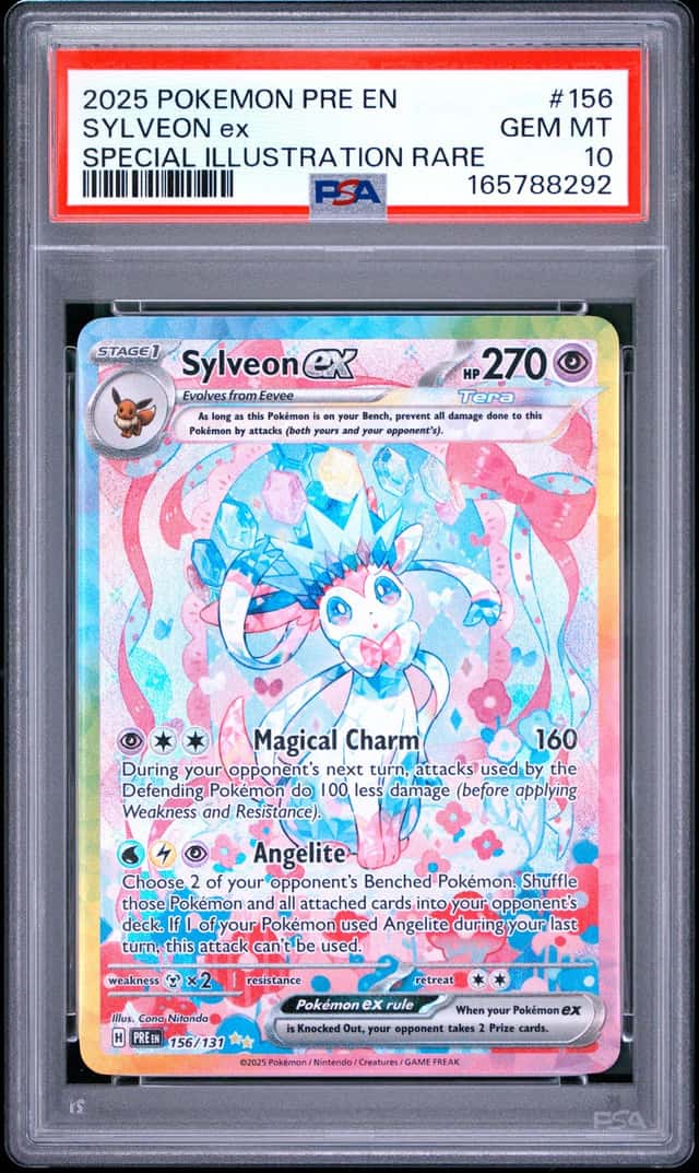 SYLVEON SIR PSA 10 💎 2025 POKÉMON PRE EN 156/131 Fresh From PSA 📈📈📈