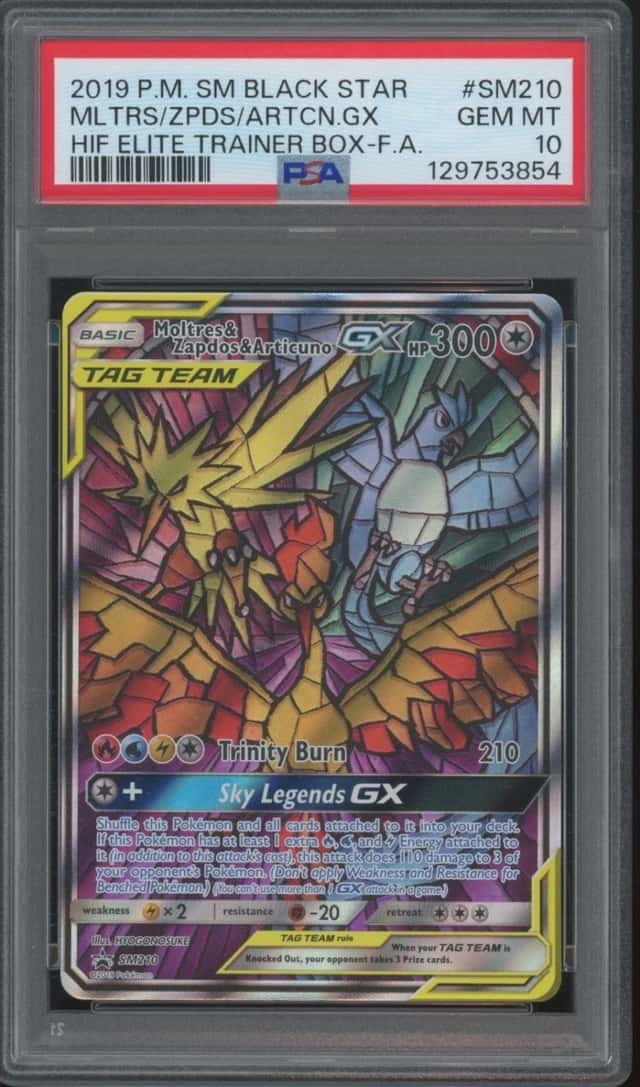 2019 Pokemon Black Star Promo #SM210 Moltres Zapdos Articuno GX Gem Mint PSA 10