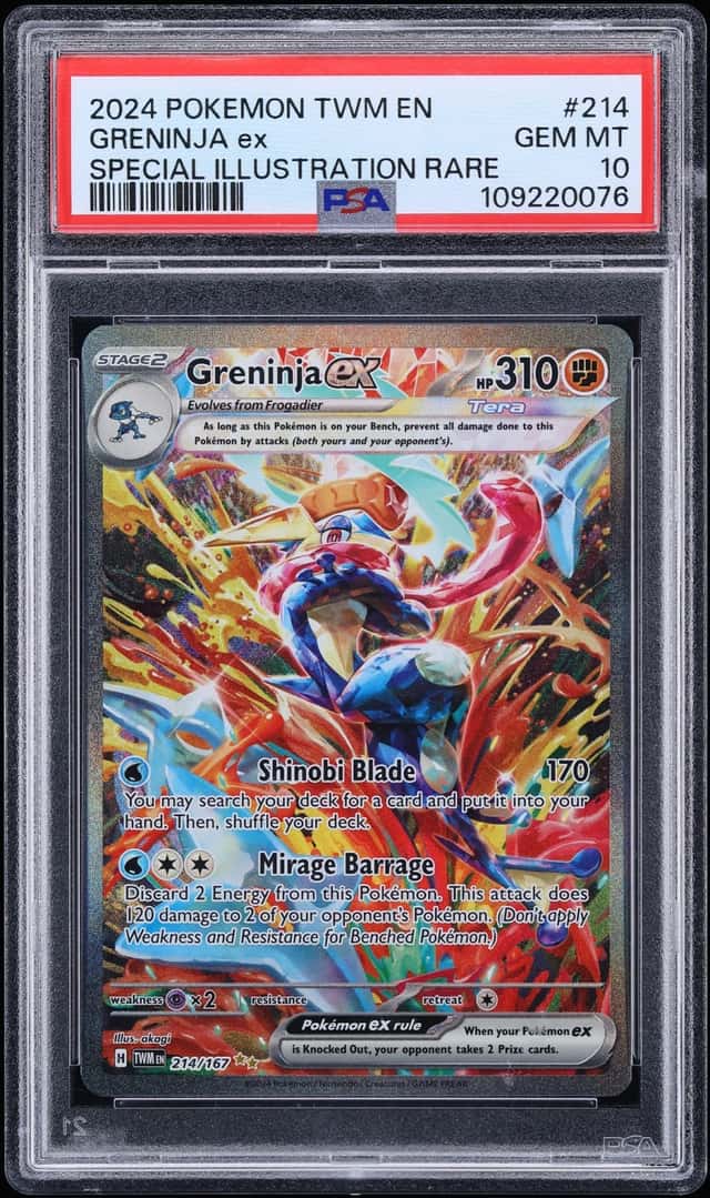 2024 Pokemon Scarlet & Violet Twilight Masquerade SIR Greninja ex #214 PSA 10 GEM MINT