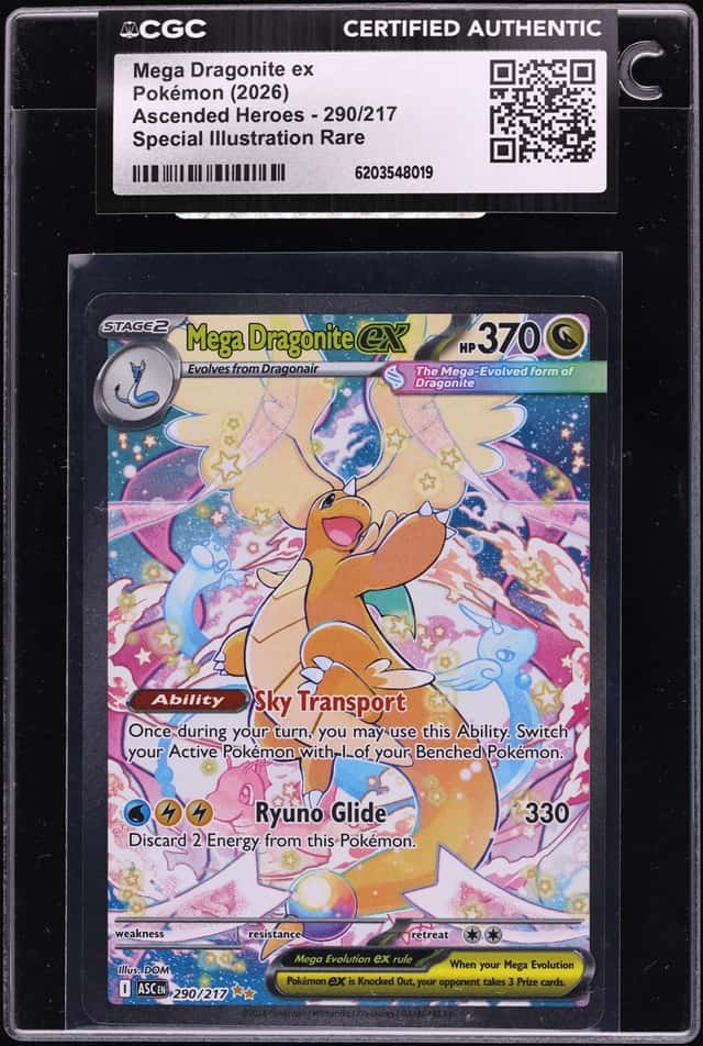 2026 Pokemon Mega Evolution Ascended Heroes SIR Mega Dragonite ex #290 CGC AUTH