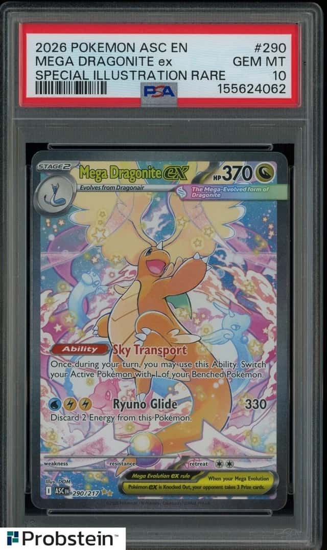 2026 Pokemon ASC EN Special Illustration Rare #290 Mega Dragonite ex PSA 10
