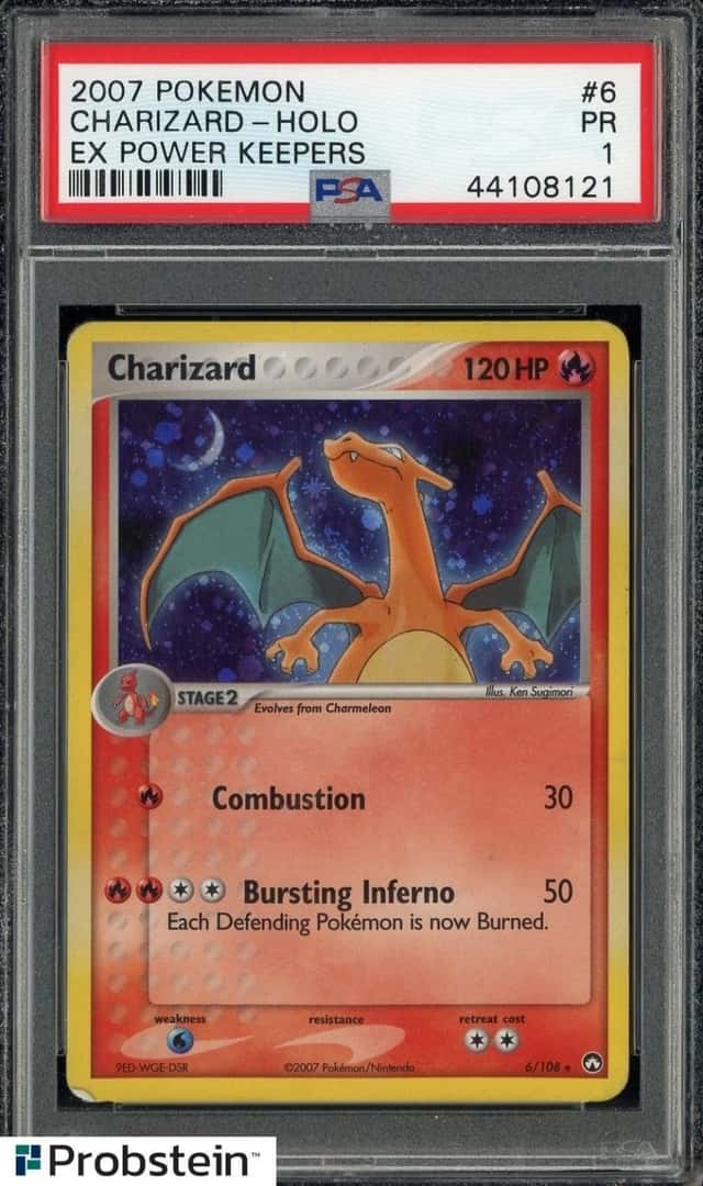 2007 Pokemon Ex Power Keepers #6 Charizard - Holo PSA 1 PR