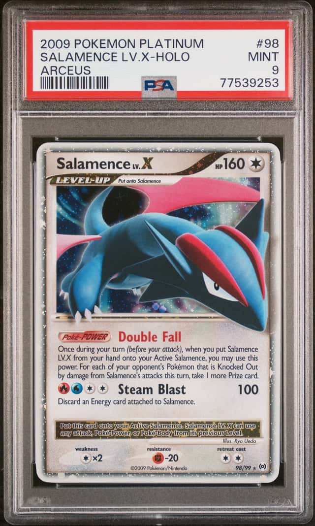 Pokemon Card Salamence LV.X -HOLO 98/99, 2009,  English  PSA 9
