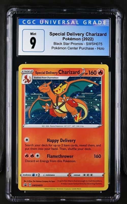 Pokemon TCG 2022 Special Delivery Charizard SWSH075 Black Star Promos CGC 9 Mint