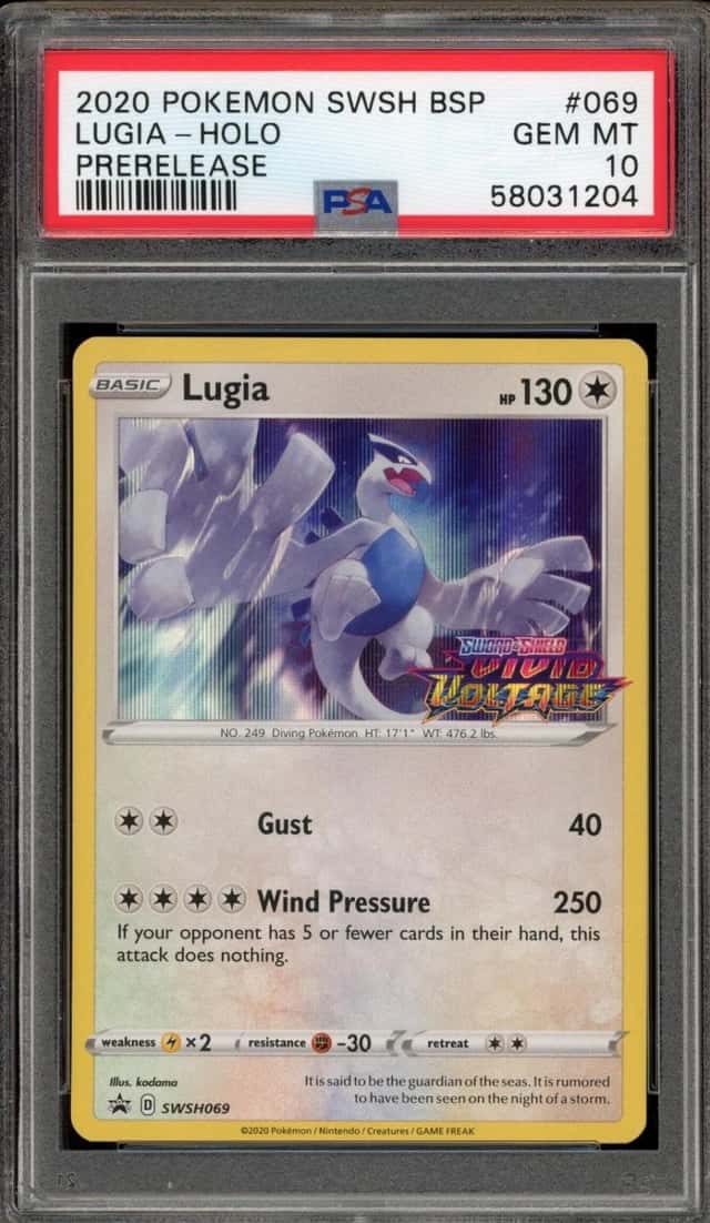 Pokemon Lugia Holo Swsh Black Star Promo 069 Prerelease PSA 10 Gem Mint