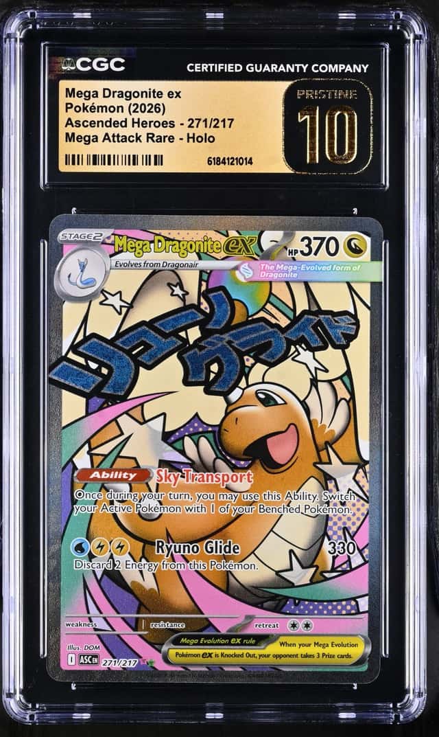 Mega Dragonite EX 271/217 Attack Rare Holo Pokemon CGC 10 Pristine PSA Ascended