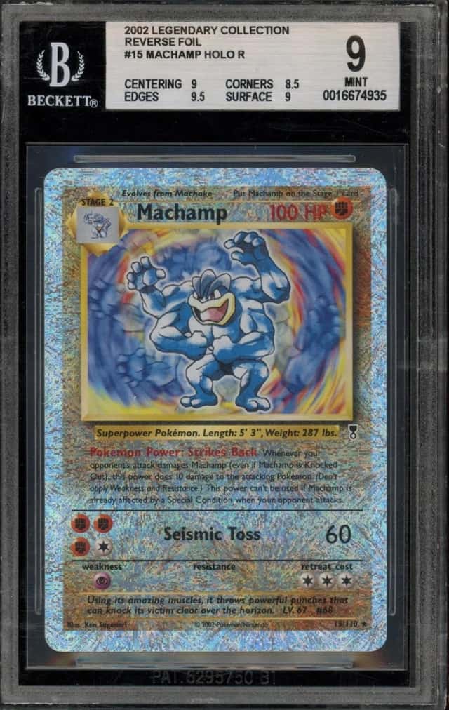 Pokemon Machamp Legendary Collection Reverse Holo 15 BGS 9 Mint