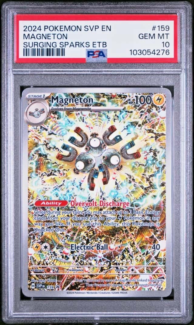 ⚡PSA 10!!! 2024 Pokemon SVP EN Magneton Surging Sparks ETB⚡
