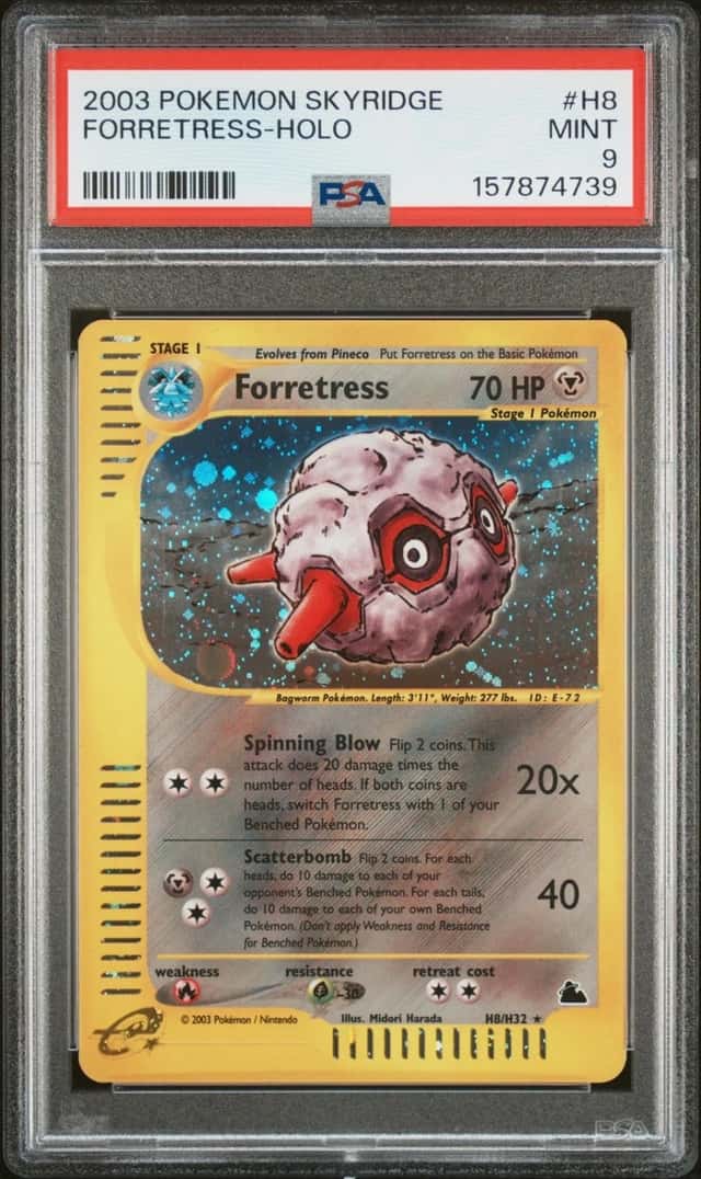 Pokemon Forretress Holo Skyridge H8/144 PSA 9 Mint