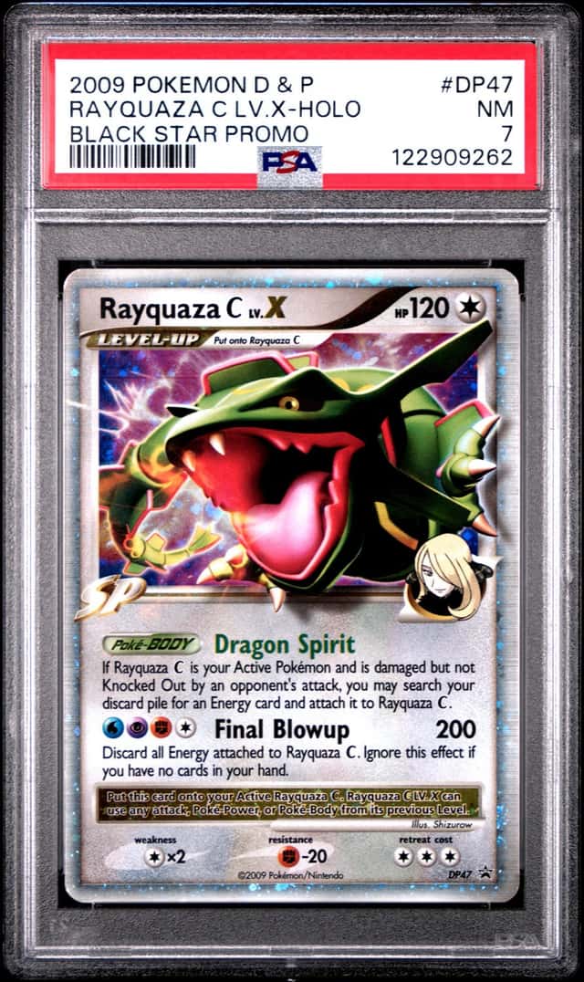Pokemon Rayquaza C LV.X Holo Black Star Promo DP47 PSA 7