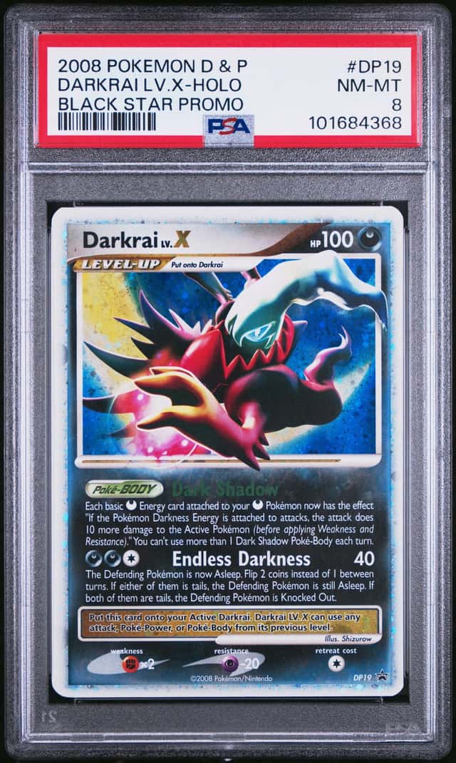 Pokemon Darkrai LV.X Holo Black Star Promo DP19 PSA 8