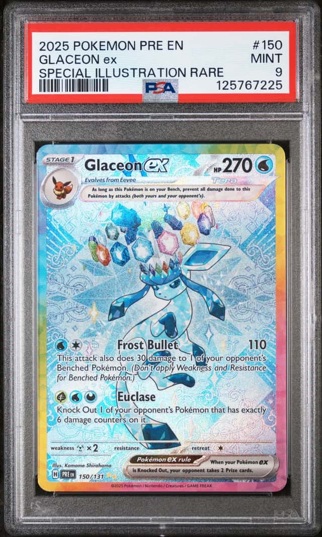 2025 Pokemon Prismatic Glaceon ex Special Illustration Rare #150/131 PSA 9