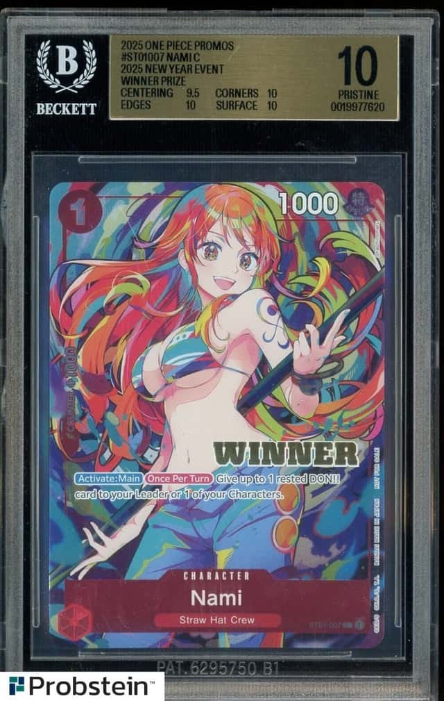 2025 One Piece Promo New Year Event Winner Prize #007 Nami BGS 10 PRISTINE