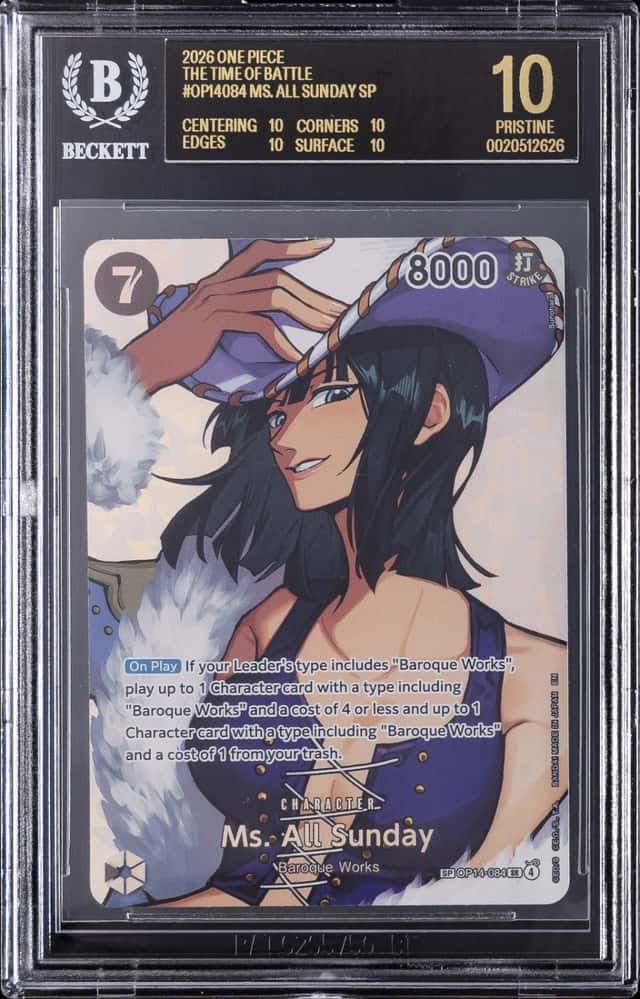 2026 ONE PIECE MS ALL SUNDAY SP #OPI4084 THE TIME OF BATTLE BGS 10