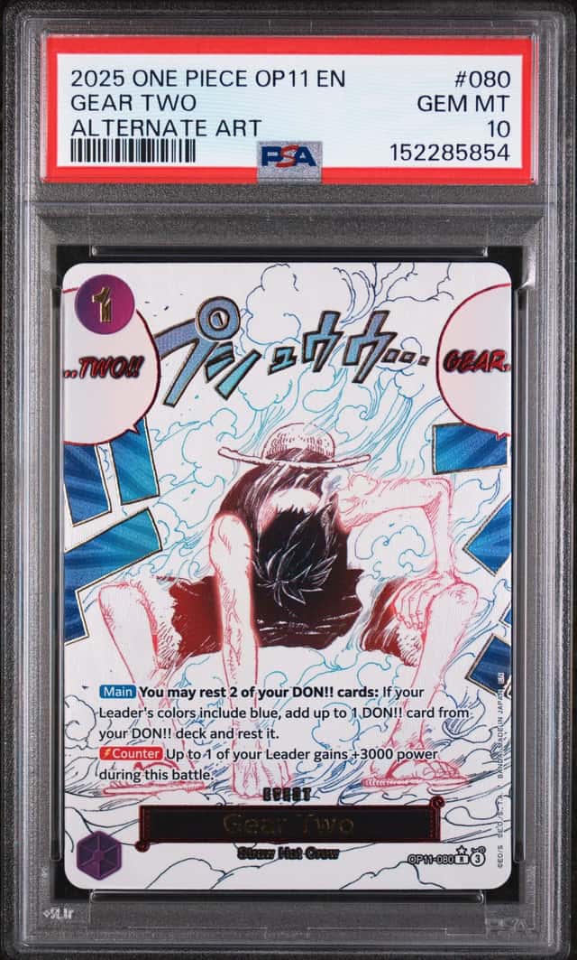 2025 One Piece A Fist of Divine Speed Alternate Art Gear Two #OP11-080