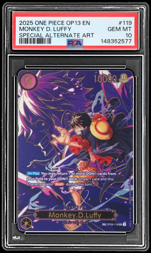 2025 One Piece Carrying On His Will Special Alternate Art Monkey D. Luffy #OP09-119