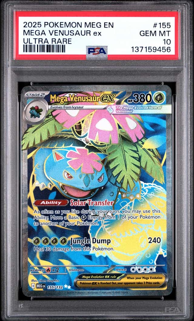 PSA 10 Mega Venusaur EX Full Art Holo Ultra Rare ME01 EN 2025 #155