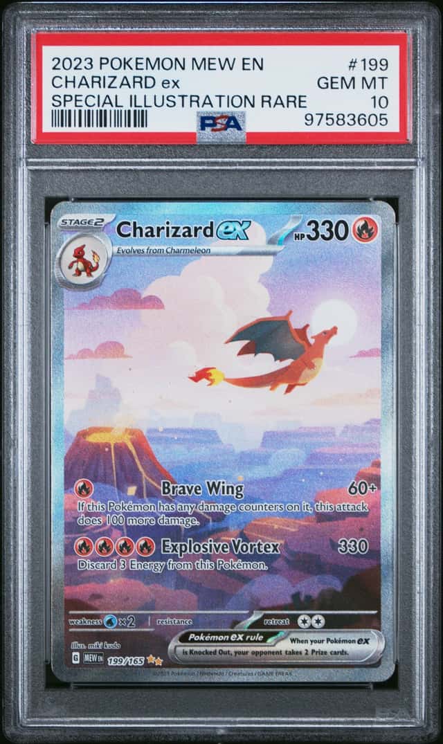 2023 Pokemon Mew En #199 Charizard Ex Special Illustration Rare PSA 10 GEM MINT