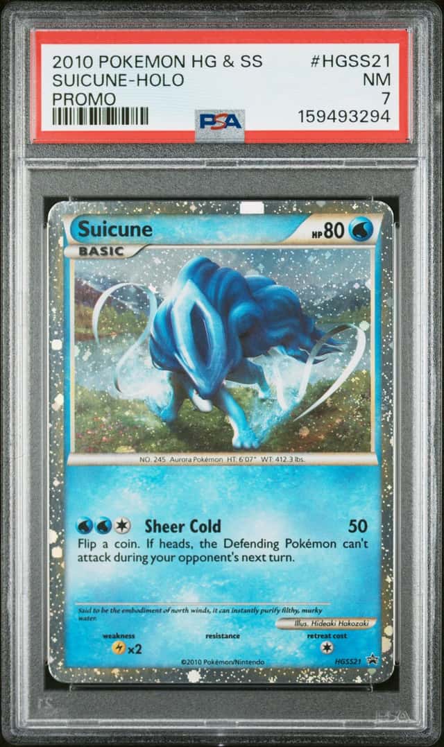 2010 POKEMON SUICUNE-HOLO HEARTGOLD & SOULSILVER PROMO #HGSS21 PSA 7 