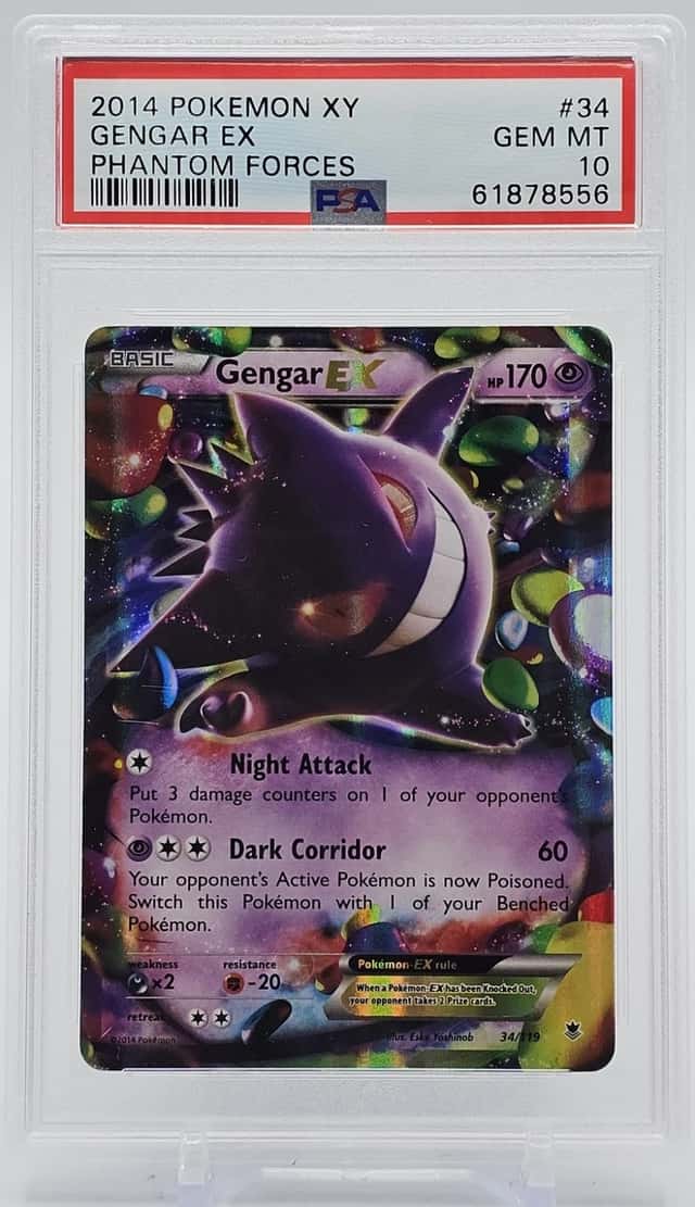 GENGAR EX 2014 POKEMON XY PHANTOM FORCES HOLO RARE #34 PSA 10 Q0895