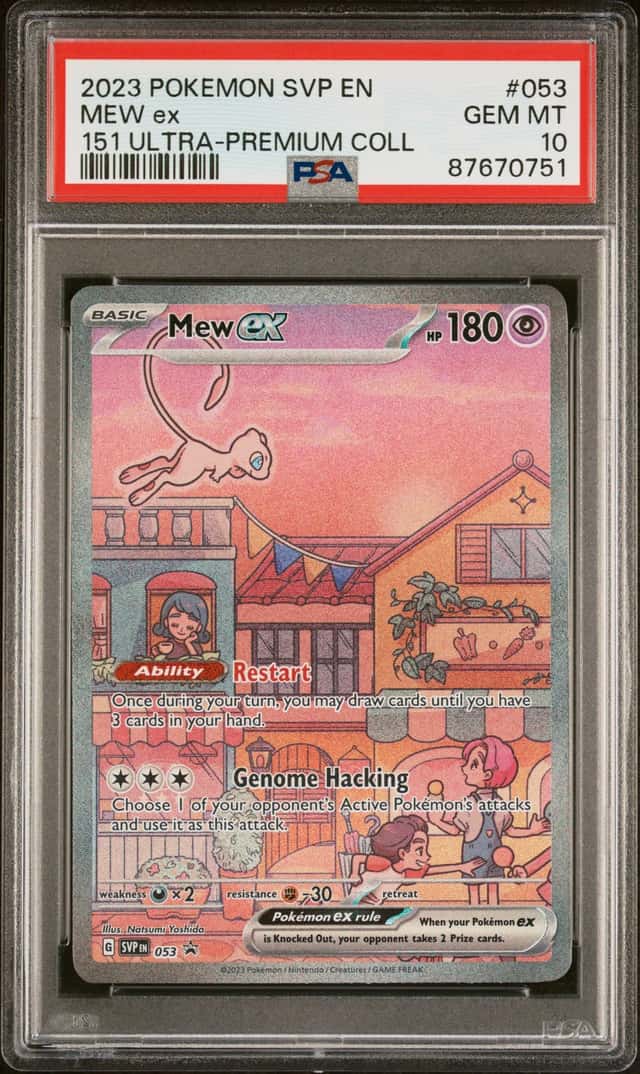 Pokemon 2023 Mew ex 053/SVP Full Art Promo 151 UPC GEM MINT PSA 10