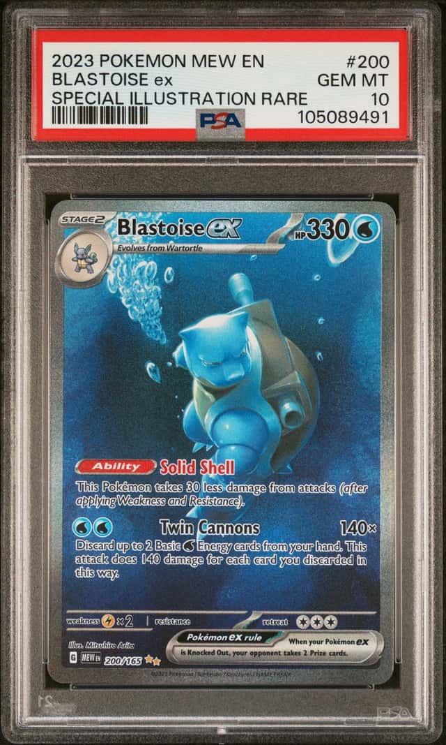 2023 Pokemon SV 151 Blastoise ex Special Illustration Rare #200/165 PSA 10