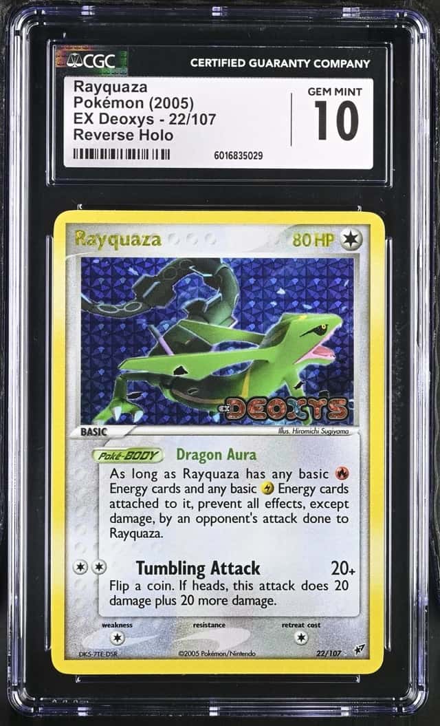 Pokemon Rayquaza EX Deoxys 22/107 Reverse Holo CGC 10 Gem Mint