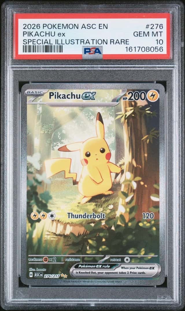 Pokemon Pikachu ex Ascended Heroes 276 Special Illustration Rare PSA 10 Gem Mint