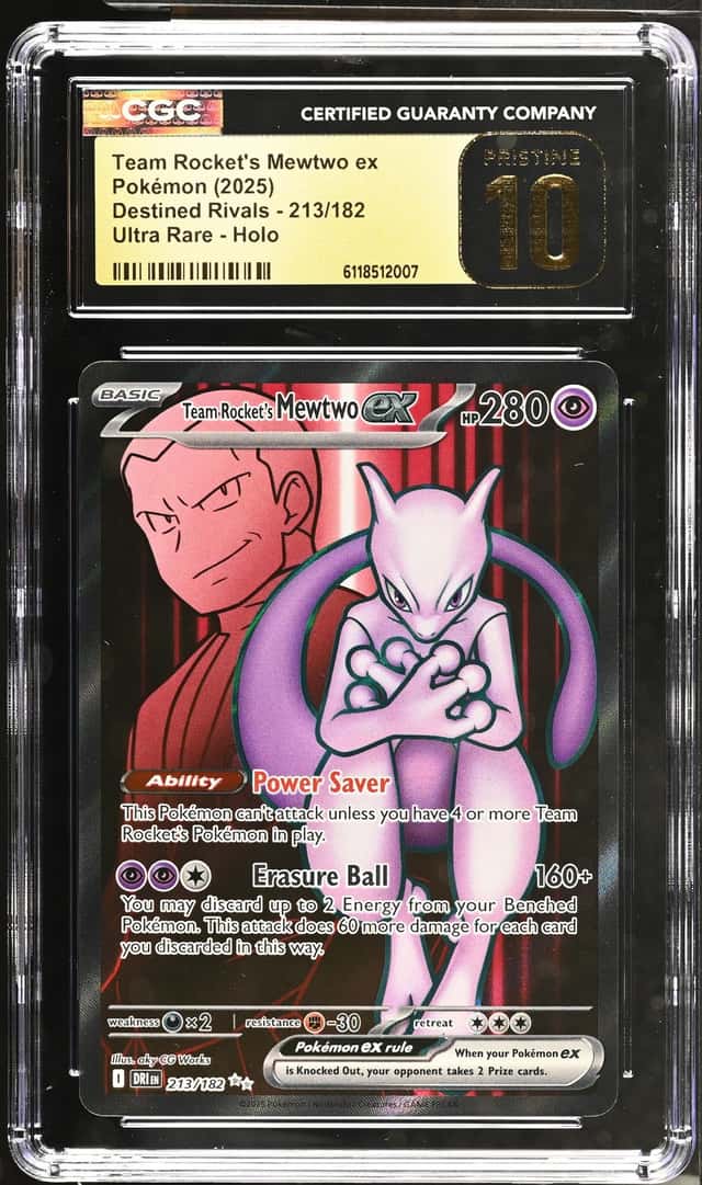 Pokemon Team Rocket's Mewtwo ex Destined Rivals 213 Ultra Rare CGC 10 Pristine