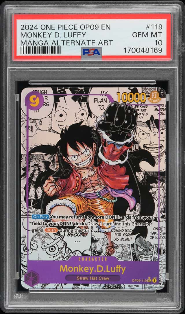 2024 ONE PIECE OP09-EMPERORS IN THE NEW WORLD #119 MONKEY D. LUFFY PSA 10