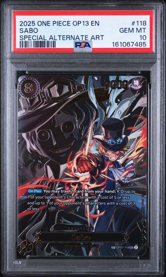 2025 One Piece OP13 EN Special Alternate Art #118 Sabo PSA 10 GEM MINT