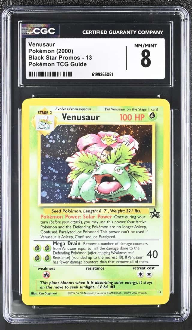 2000 Pokemon Black Star Promo Holo Venusaur #13 CGC 8 NM-MT