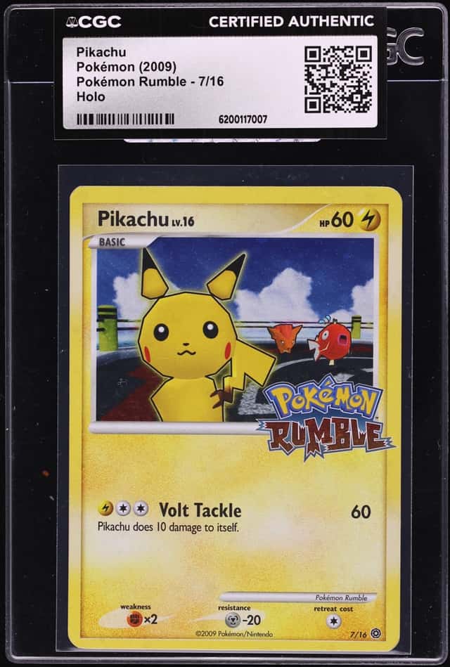 2009 Pokemon Platinum Rumble Holo Pikachu #7 CGC AUTH