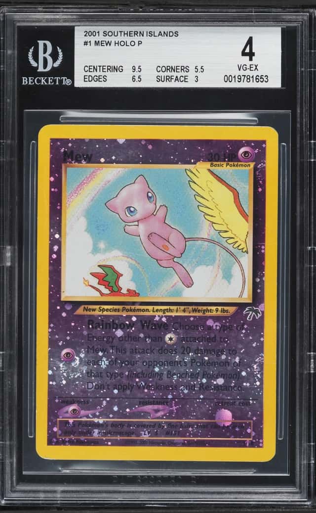 2001 Pokemon Southern Islands Promo Holo Mew #1 BGS 4 VGEX