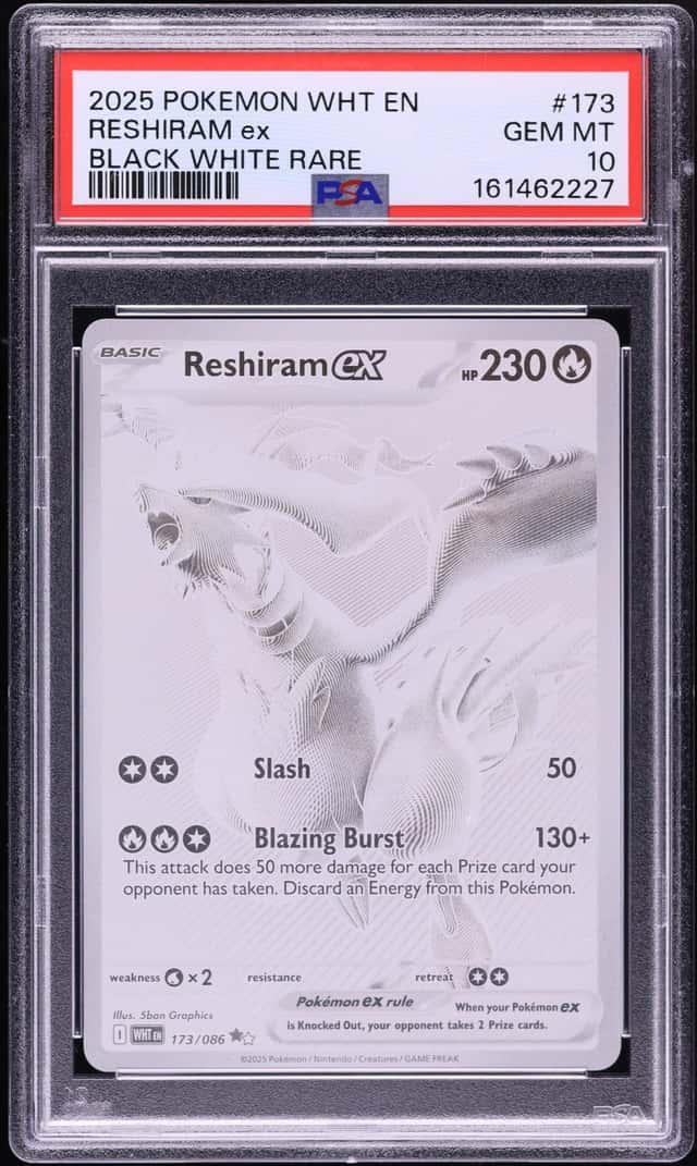 2025 Pokemon Scarlet & Violet White Flare BWR Reshiram EX #173 PSA 10 GEM MINT