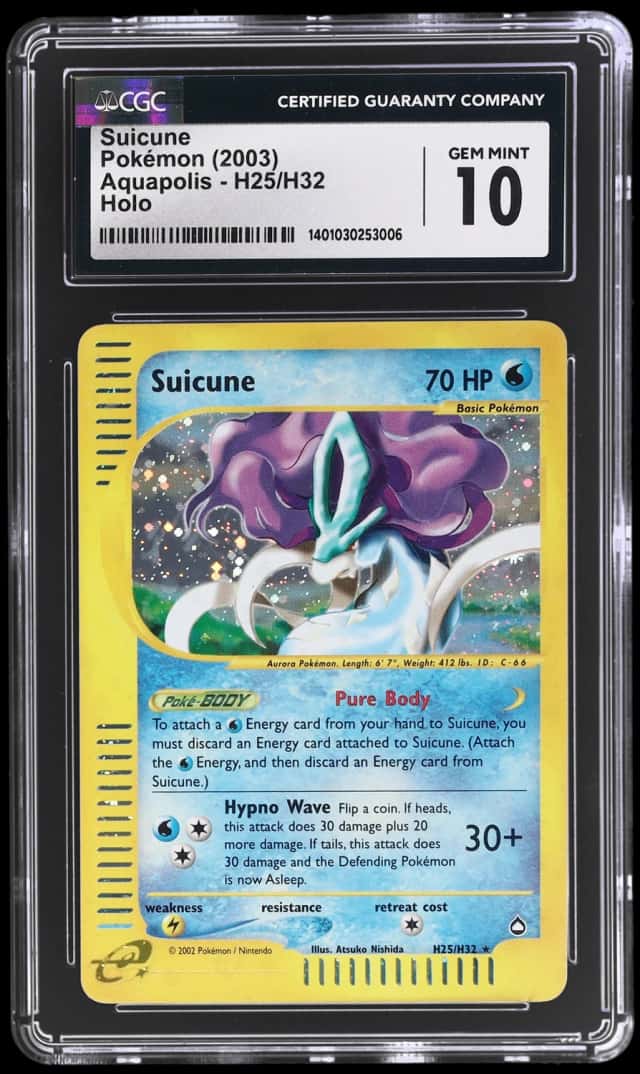 2003 Pokemon Aquapolis Holo Suicune #H25