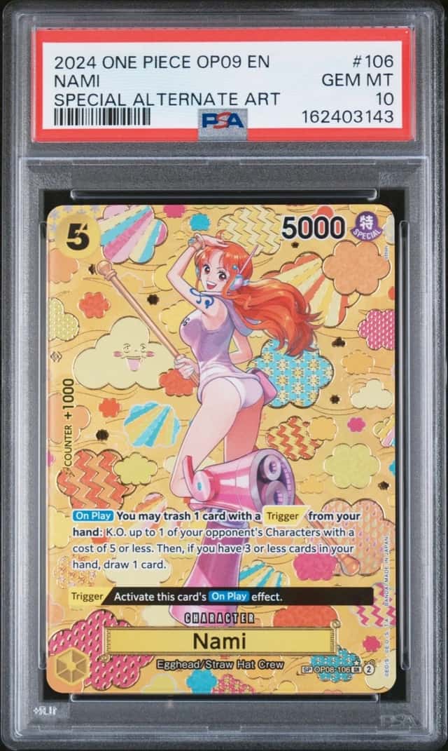 2024 ONE PIECE OP09-EMPERORS IN THE NEW WORLD SPECIAL ALTERNATE ART NAMI PSA 10