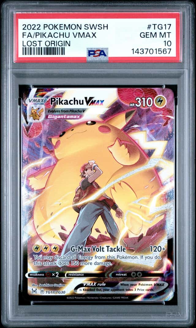 Pikachu VMAX PSA 10 2022 Pokemon Sword & Shield Lost Origin #TG17/TG30 1567
