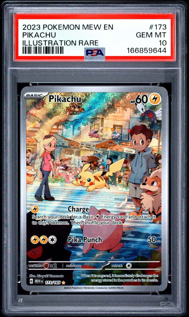 2023 POKEMON MEW EN-151 ILLUSTRATION RARE #173 PIKACHU PSA 10