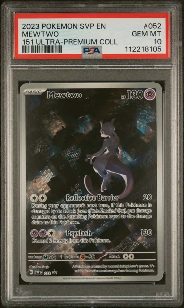 2023 POKEMON 151 ULTRA-PREMIUM COLLECTION PROMO #052 MEWTWO PSA 10