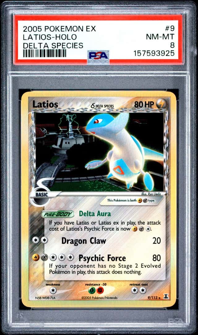 Pokemon Cards PSA 8 NM-MT Latios Delta Species Holo Rare 2005 9/113